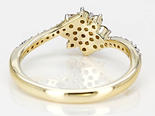 0.35ctw Round White Diamond 10k Yellow Gold Ring - Size 6