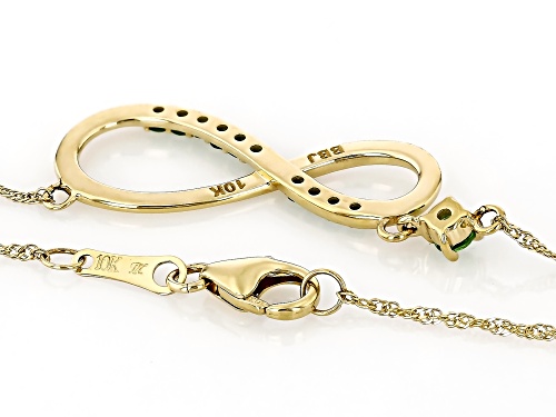 0.31ctw Tsavorite 10k Yellow Gold Necklace - Size 18