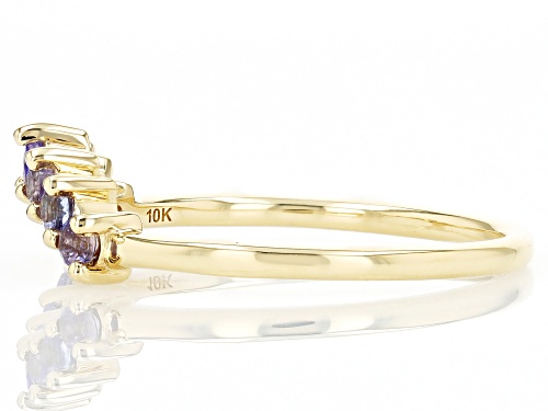 0.21ctw Tanzanite 10k Yellow Gold Ring - Size 6