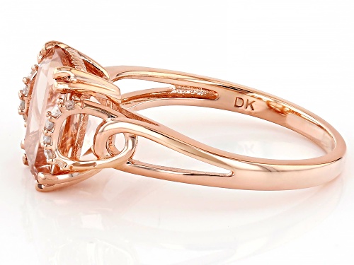 2.43ct Cor-De-Rosa™ Morganite With 0.02ctw White Diamond 10k Rose Gold Ring - Size 3.5