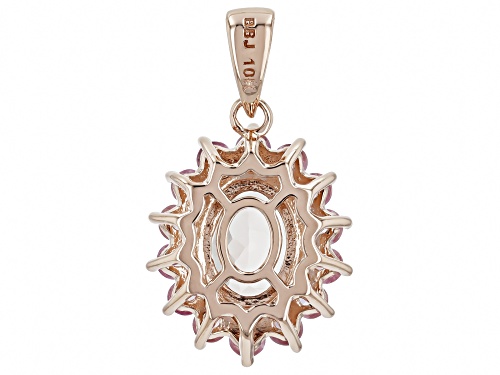 0.95ct Cor-De-Rosa™ Morganite With 0.52ctw Pink Sapphire 10k Rose Gold Pendant