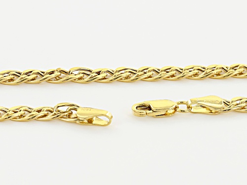 10k Yellow Gold Diamond Cut Double Curb Link 20 Inch Necklace - Size 20