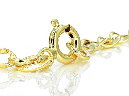10k Yellow Gold Wave Mirror Grumette Link 24 Inch Chain Necklace - Size 24