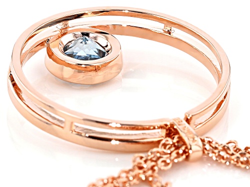 Timna Jewelry Collection™1.98ct Round Glacier Topaz(TM) Solitaire Copper Pendant W/3 Strand Chain