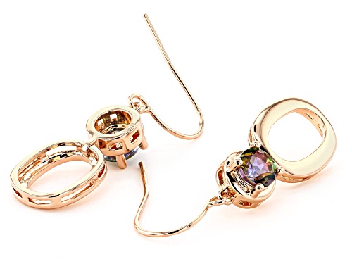 Timna Jewelry Collection™ 1.36ctw Round Sweet Tart ™ Quartz Solitaire Copper Dangle Earrings