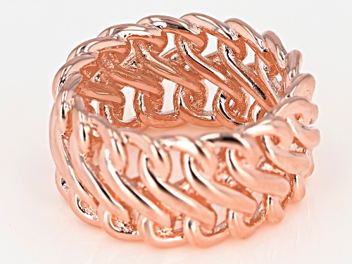 Timna Jewelry Collection™ Copper Chain Design Eternity Band Ring - Size 7
