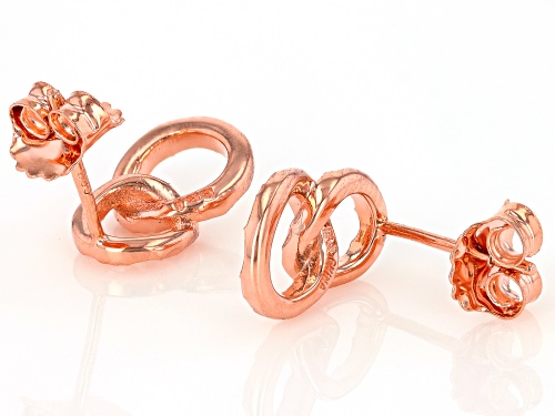 Timna Jewelry Collection™ Copper Interlocking Rings Drop Earrings