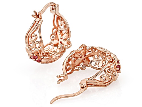Timna Jewelry Collection™ 0.43ctw Pink Topaz Copper Hoop Earrings
