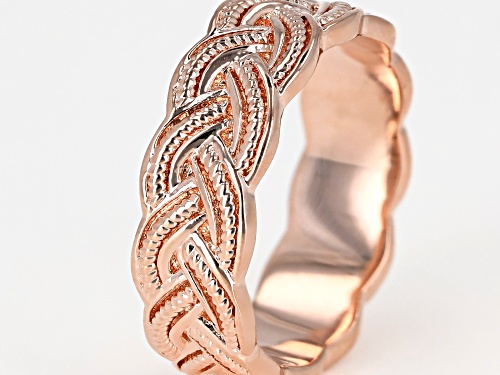 Timna Jewelry Collection™ Braid Design Copper Band Ring - Size 8
