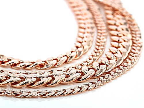 Timna Jewelry Collection™  Copper Mixed Link Four-Strand Necklace - Size 20