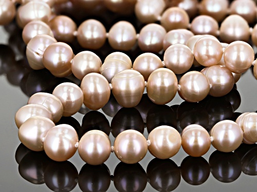 7.5-8.5mm Round Cultured Freshwater Pearl Endless Strand 80 inch Necklace - Size 80