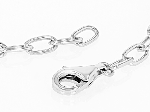 2.74ctw Oval Tanzanite Rhodium Over Sterling Silver Bracelet - Size 8