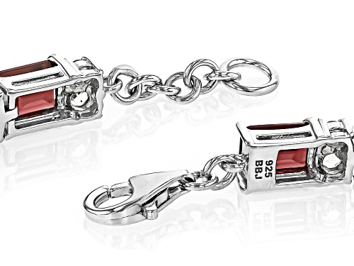 20.16ctw Vermehlo Garnet™ With 2.45ctw White Topaz Rhodium Over Silver Tennis Bracelet - Size 8