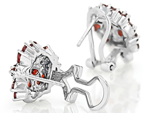 4.77ctw Mixed Shapes Vermelho Garnet™ With 0.25ctw White Zircon Rhodium Over Silver Earrings