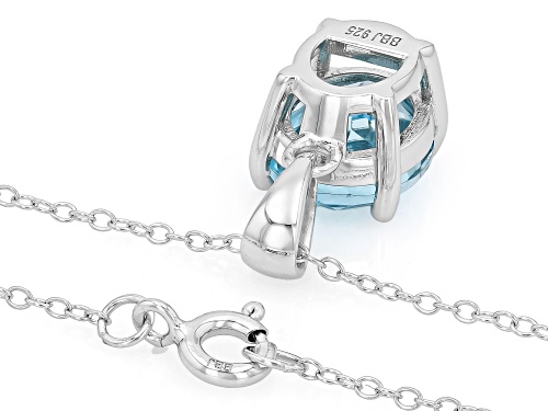 3.70ct Oval Glacier Topaz™ Rhodium Over Sterling Silver Solitaire Pendant with Chain