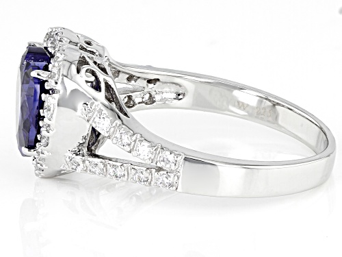 Charles Winston For Bella Luce® 7.36ctw Multi Color Diamond Simulants Rhodium Over Silver Ring - Size 10