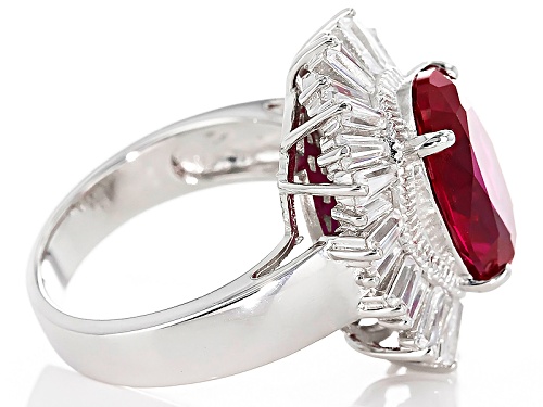 Charles Winston For Bella Luce ® 8.89ctw Oval & Baguette Rhodium Over Sterling Silver Ring - Size 10
