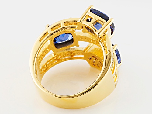 Charles Winston For Bella Luce ® 12.76ctw Tanzanite & Diamond Simulants Eterno ™Yellow Ring - Size 6