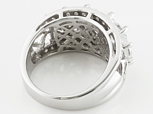 Charles Winston For Bella Luce ® 6.57ctw White Diamond Simulants Rhodium Over Sterling Silver Ring - Size 12