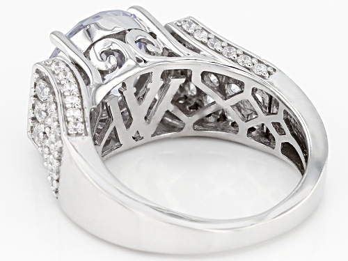Charles Winston For Bella Luce ® 8.76ctw White Diamond Simulant Rhodium Over Sterling Silver Ring - Size 11