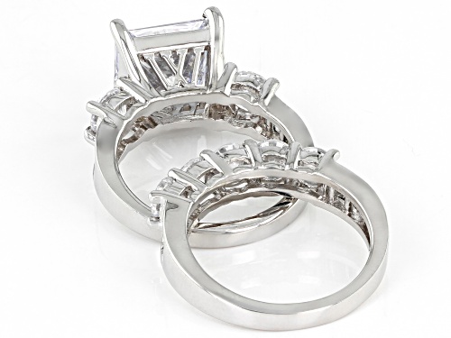 Charles Winston For Bella Luce ® 14.72ctw  Rhodium Over Sterling Silver Ring With Band - Size 12