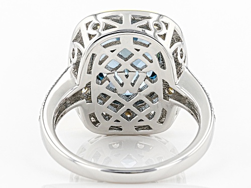 Charles Winston for Bella Luce®Multi Gem Simulants Eterno™Yellow Rhodium Over Silver Ring - Size 11