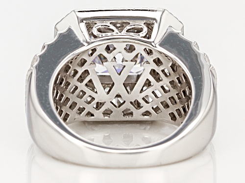 Charles Winston for Bella Luce ® 10.53CTW White Diamond Simulant Rhodium Over Silver Ring - Size 8