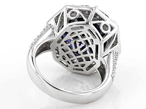 Charles Winston For Bella Luce®18.02CTW Tanzanite & White Diamond Simulants Rhodium Over Silver Ring - Size 6