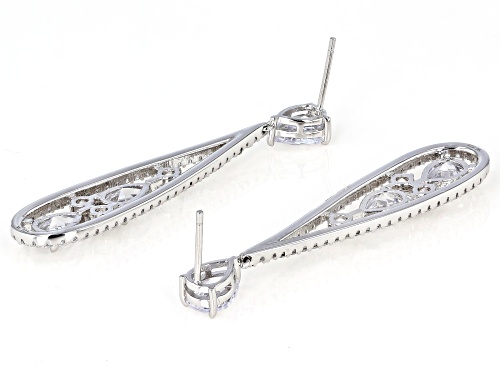 Charles Winston For Bella Luce ® 15.26ctw Rhodium Over Sterling Silver Earrings (10.53ctw DEW)