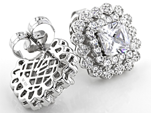 Charles Winston for Bella Luce ® 7.52ctw Rhodium Over Sterling Silver Stud Earrings (4.76ctw DEW)