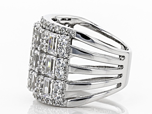 Charles Winston For Bella Luce ® 7.93CTW Diamond Simulant Rhodium Over Silver Ring (4.98CTW DEW) - Size 8