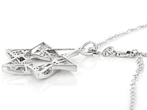 Charles Winston for Bella Luce ® 4.48ctw Rhodium Over Silver Star of David Pendant With Chain