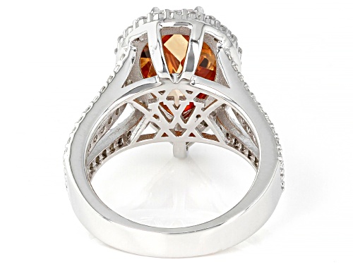 Charles Winston For Bella Luce ® Champagne And White Diamond Simulants Rhodium Over Silver Ring - Size 8