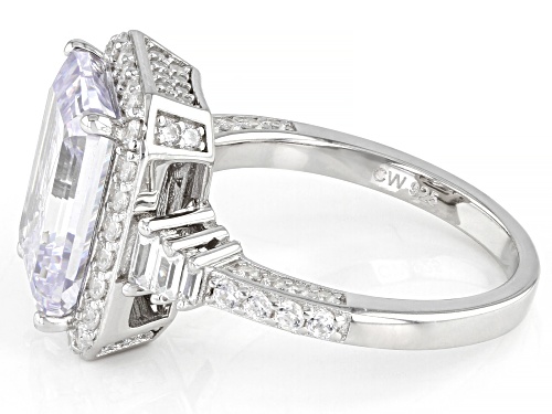 Charles Winston for Bella Luce® 8.61ctw White Diamond Simulant Rhodium Over Silver Ring - Size 10