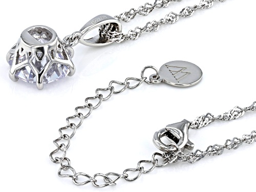 Charles Winston for Bella Luce®6.20ctw Scintillant Web Cut® Rhodium Over Silver Pendant With Chain