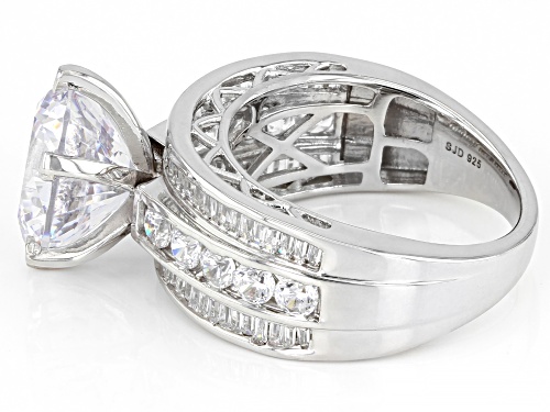 Charles Winston For Bella Luce® 10.70ctw Love Cut™ Platinum Over Silver 9th Anniversary Ring - Size 12