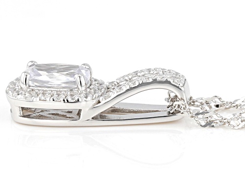 Charles Winston For Bella Luce® 2.43ctw Diamond Simulant Rhodium Over Silver Pendant (1.47ctw DEW)