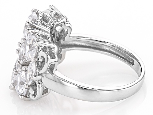 Charles Winston For Bella Luce® 6.60ctw White Diamond Simulant Rhodium Over Silver Ring(4.00ctw DEW) - Size 6