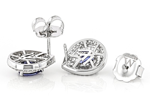 Charles Winston For Bella Luce® 2.31ctw Tanzanite And Diamond Simulants Rhodium Over Silver Earrings