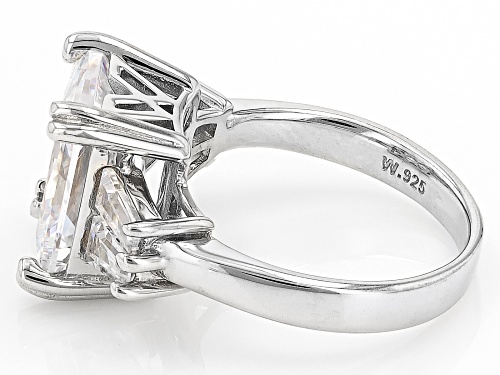 Charles Winston For Bella Luce® 10.38ctw White Diamond Simulant Rhodium Over Sterling Silver Ring - Size 10