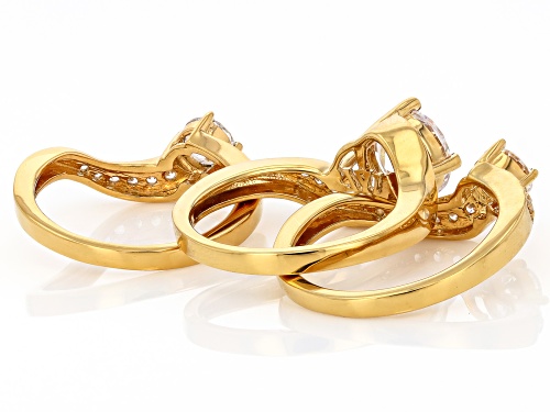 Charles Winston For Bella Luce® 5.04ctw White Diamond Simulant Eterno™ Yellow Ring Set - Size 12