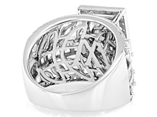 Charles Winston For Bella Luce® 8.58ctw White Diamond Simulant Rhodium Over Silver Anniversary Ring - Size 8