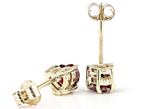 0.90ctw Heart Shaped Vermelho Garnet™ 10K Yellow Gold Children's Heart Stud Earrings