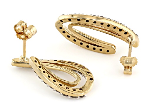 0.50ctw Round White Diamond 10k Yellow Gold Earrings