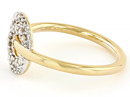 0.25ctw Round White Diamond 10k Yellow Gold Ring - Size 8