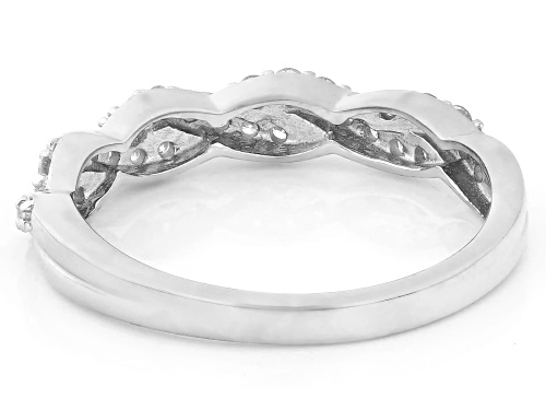 0.33ctw Round White Diamond 10k White Gold Band Ring - Size 9