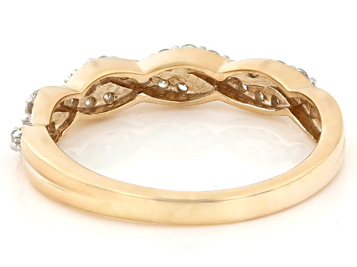 0.33ctw Round White Diamond 10k Yellow Gold Band Ring - Size 8