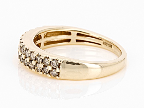 0.55ctw Round Candlelight Diamonds™ 10k Yellow Gold Band Ring - Size 11
