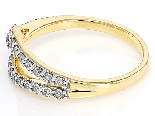 0.50ctw Round White Diamond 10k Yellow Gold Band Ring - Size 5