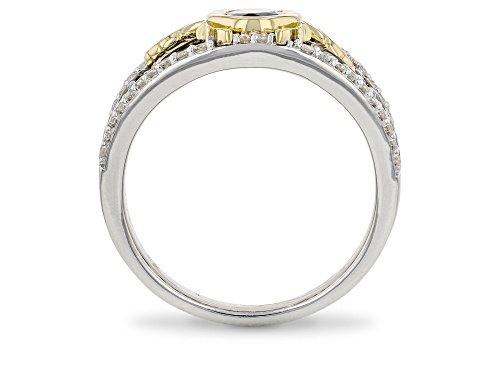 Enchanted Disney Villains Jafar Ring Onyx & Diamond Rhodium & 14k Yellow Gold Over Silver 1.30ctw - Size 7